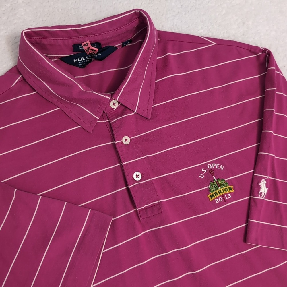 Polo Golf Ralph Lauren Vintage Lisle Polo S/S Pima Men's XL US Open Merion 2013